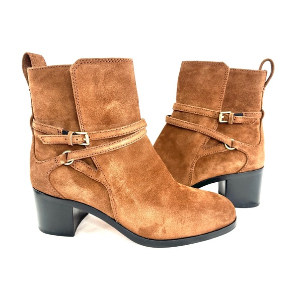 Rag Bone Hazel Women Size 10 EU 40 Brown Calf Suede Buckle Boot Brass MSRP $495 - Picture 7 of 10